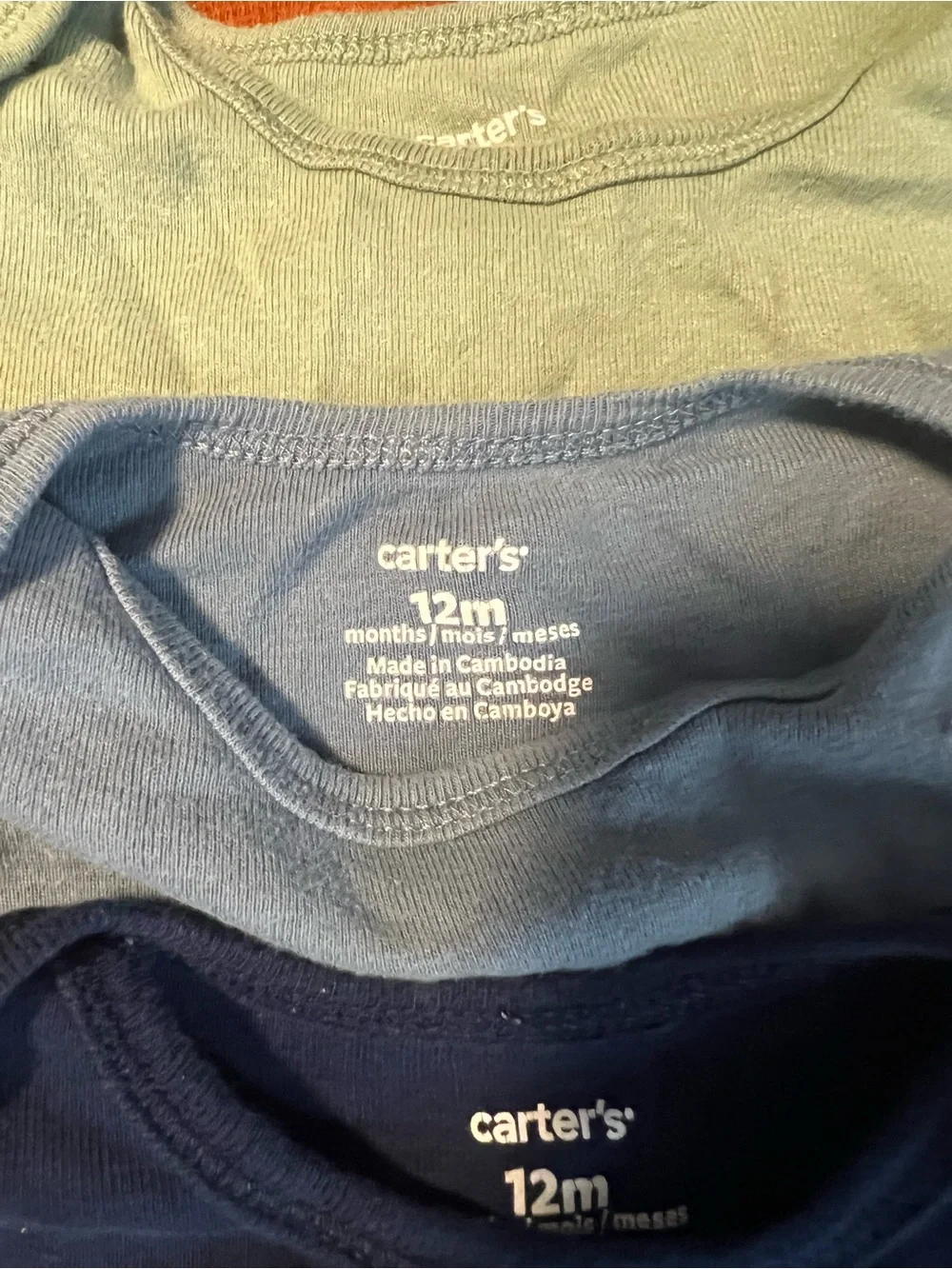 Carter's Short Sleeve Tees in Blue, Navy, Green, Rust, Gray